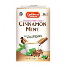 Caribbean Dreams Diabetes Cinnamon Mint with Stevia (Pack of 3)